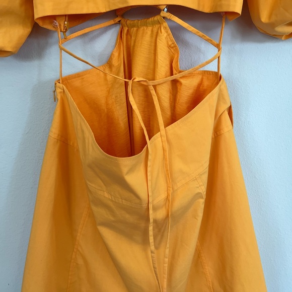 JONATHAN SIMKHAI Aulora Puff-Sleeve Cut-Out Minidress - Picture 6 of 12